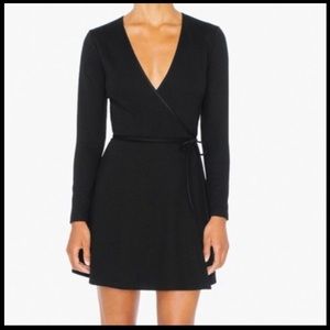 NWOT black American Apparel Wrap Dress